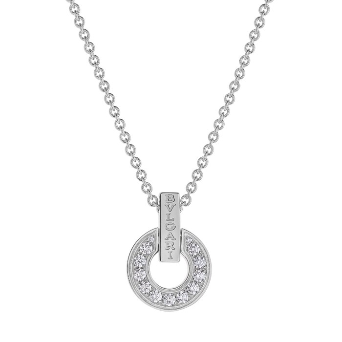 Bvlgari Jewelry 18k White Gold Bvlgari Bvlgari 0.37cttw Diamond Necklace