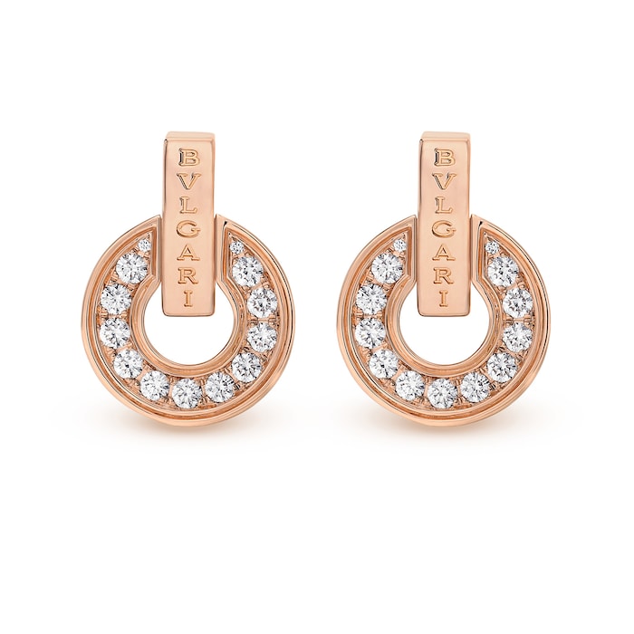 Bvlgari Jewelry 18k Rose Gold Bvlgari Bvlgari 0.38cttw Diamond Stud Earrings