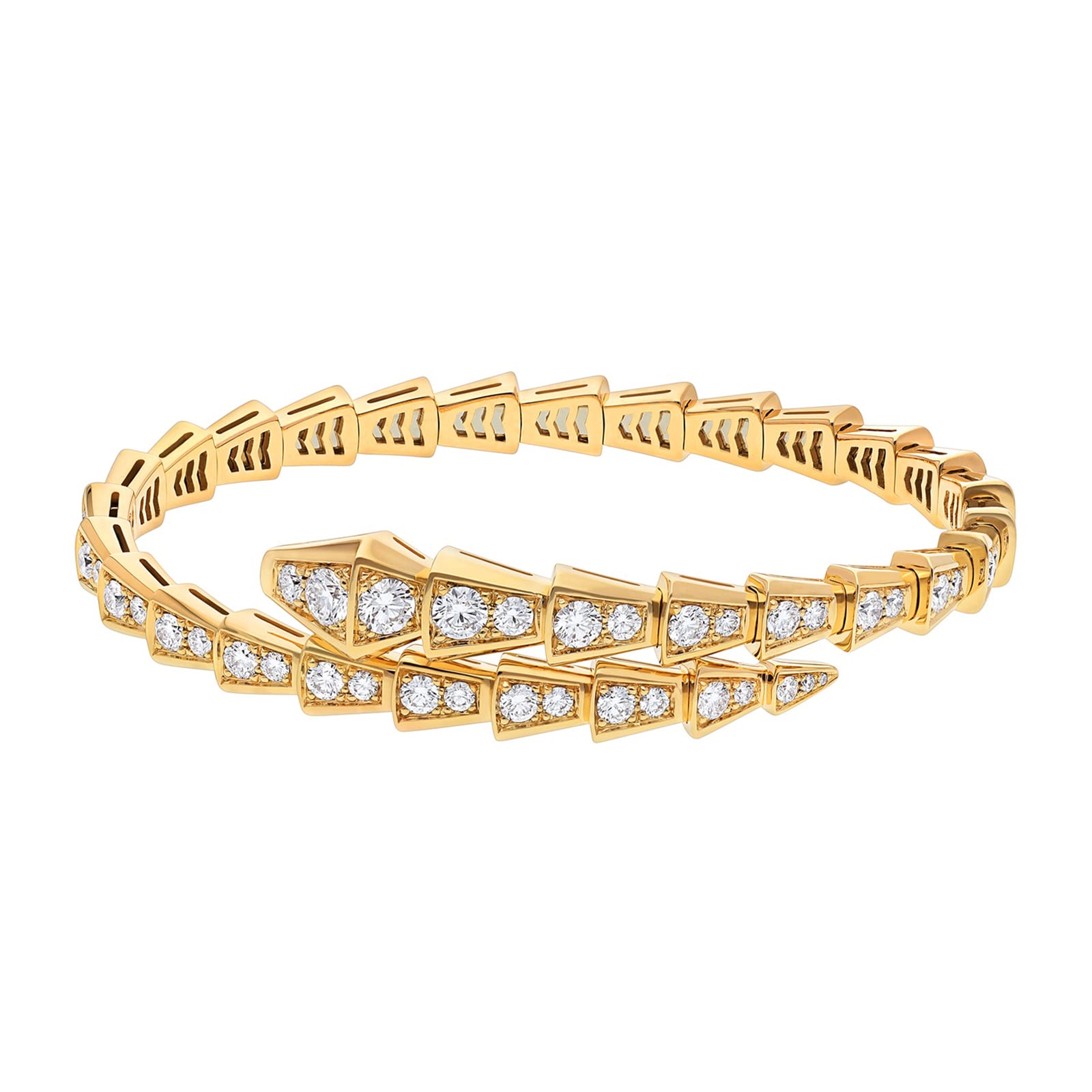 Bvlgari Jewelry 18k Yellow Gold 3.04cttw Diamond Serpenti Bracelet Size Medium Bvlgari Jewelry 18k Yellow Gold 3.04cttw Diamond Serpenti Bracelet Size Medium