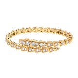 Bvlgari Jewelry 18k Yellow Gold 3.04cttw Diamond Serpenti Bracelet Size Medium