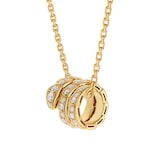 Bvlgari Jewelry 18k Yellow Gold 0.63cttw Diamond Serpenti Viper Pendant Size Large