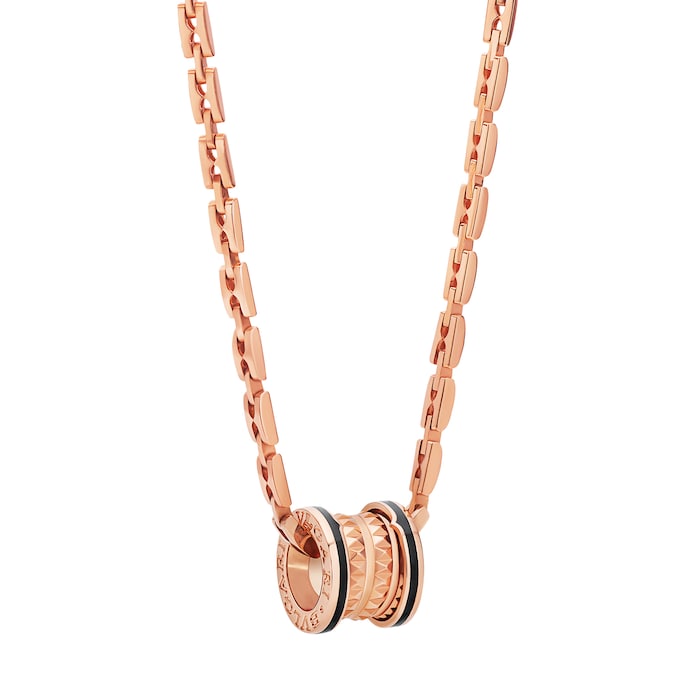 B.zero1 Rock Chain Necklace Rose gold and Black Ceramic