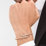 Bvlgari Jewelry 18K Rose Gold Serpenti Viper Diamond Bracelet - Size L