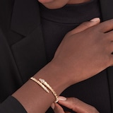 Bvlgari Jewelry 18K Rose Gold Serpenti Viper Diamond Bracelet - Size L
