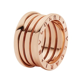 Bvlgari Jewelry 18k Rose Gold B.Zero1 4 Band Ring Size 9
