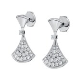 Bvlgari Jewelry 18k White Gold 0.94cttw Diamond Divas Dream Drop Earrings