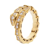 Bvlgari Jewelry 18k Yellow Gold 0.66cttw Diamond Serpenti Viper Ring Size Large