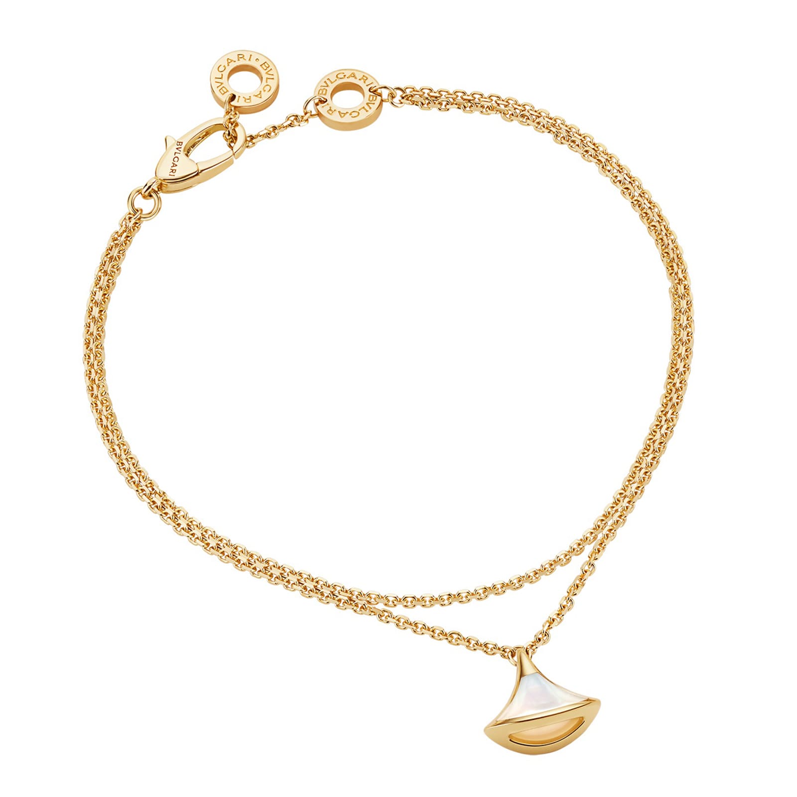 Bvlgari Jewelry 18k Yellow Gold Mother of Pearl Divas Dream Bracelet Size S/M Bvlgari Jewelry 18k Yellow Gold Mother of Pearl Divas Dream Bracelet Size S/M