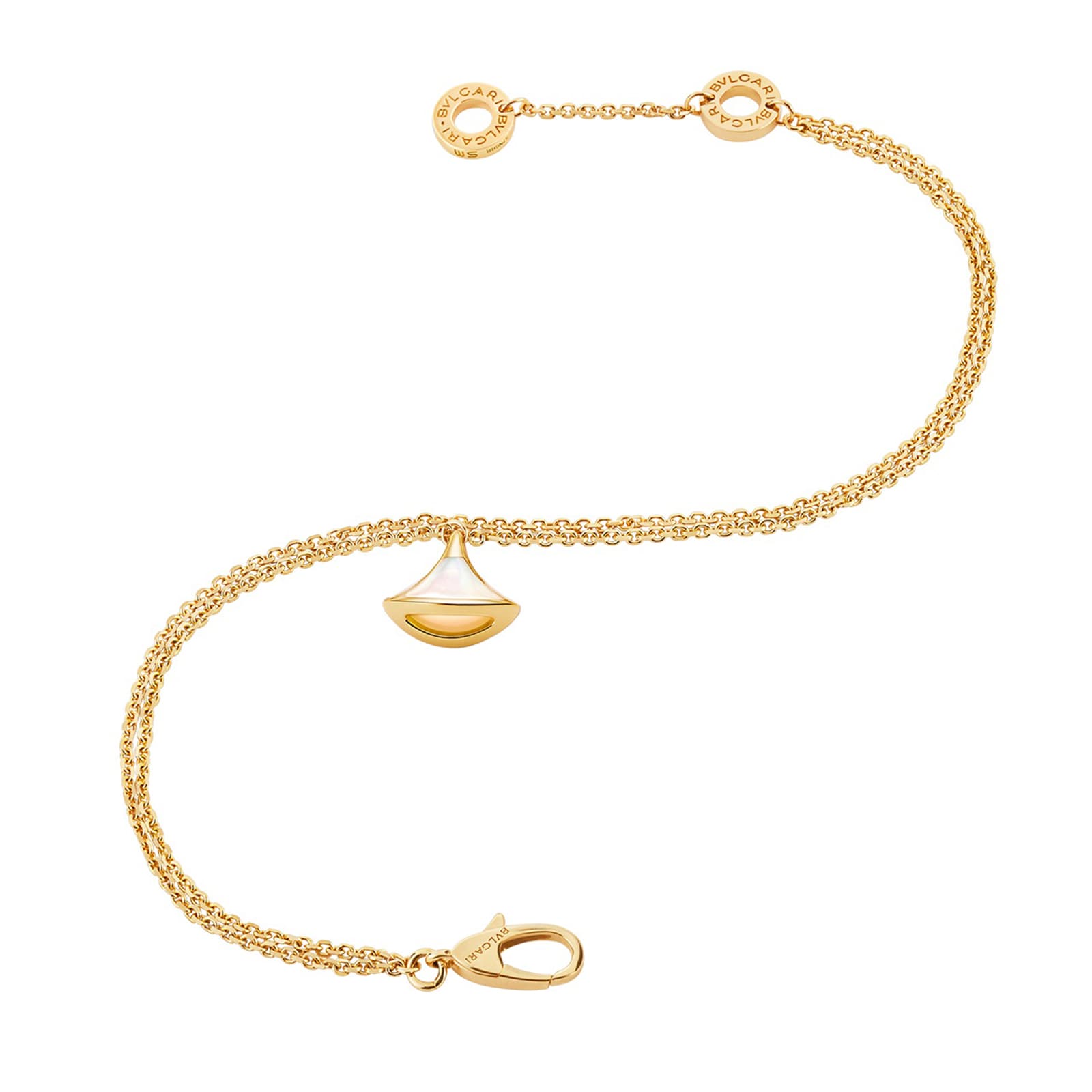 Bvlgari Jewelry 18k Yellow Gold Mother of Pearl Divas Dream Bracelet Size S/M Bvlgari Jewelry 18k Yellow Gold Mother of Pearl Divas Dream Bracelet Size S/M