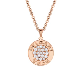Bvlgari Jewelry 18k Rose Gold 0.34cttw Diamond and Mother of Pearl Bvlgari Bvlgari Pendant 16-17" Bvlgari Jewelry 18k Rose Gold 0.34cttw Diamond and Mother of Pearl Bvlgari Bvlgari Pendant 16-17"