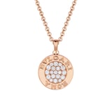 Bvlgari Jewelry 18k Rose Gold 0.34cttw Diamond and Mother of Pearl Bvlgari Bvlgari Pendant 16-17"