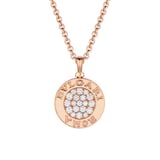 Bvlgari Jewelry 18k Rose Gold 0.34cttw Diamond and Mother of Pearl Bvlgari Bvlgari Pendant 16-17"