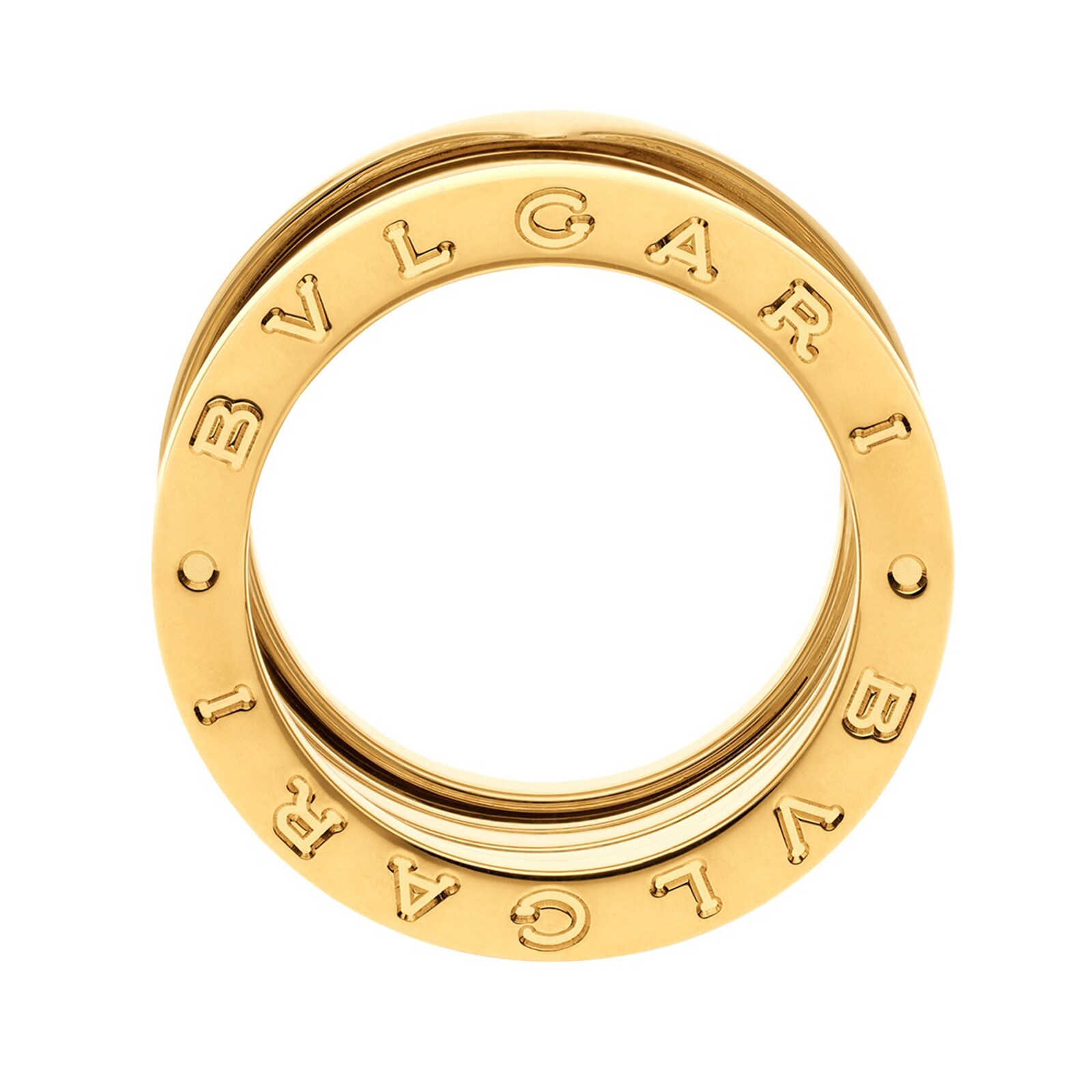 Bvlgari Jewelry 18k Yellow Gold B.Zero1 5 Band Ring Size 7.75