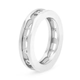 Bvlgari Jewelry 18k White Gold B.ZERO1 Logo One-Band Ring Size 10