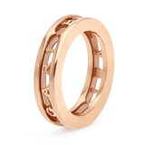 Bvlgari Jewelry 18k Rose Gold B.ZERO1 Logo One-Band Ring Size 5.5
