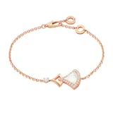 Bvlgari Jewelry 18k Rose Gold 0.31cttw Diamond and Mother of Pearl Divas Dream Bracelet Size S/M