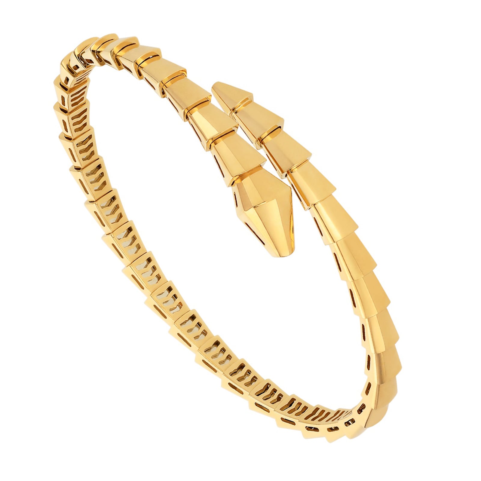 Bvlgari Jewelry 18k Yellow Gold Serpenti Viper Bracelet Size Medium 360722 Mayors