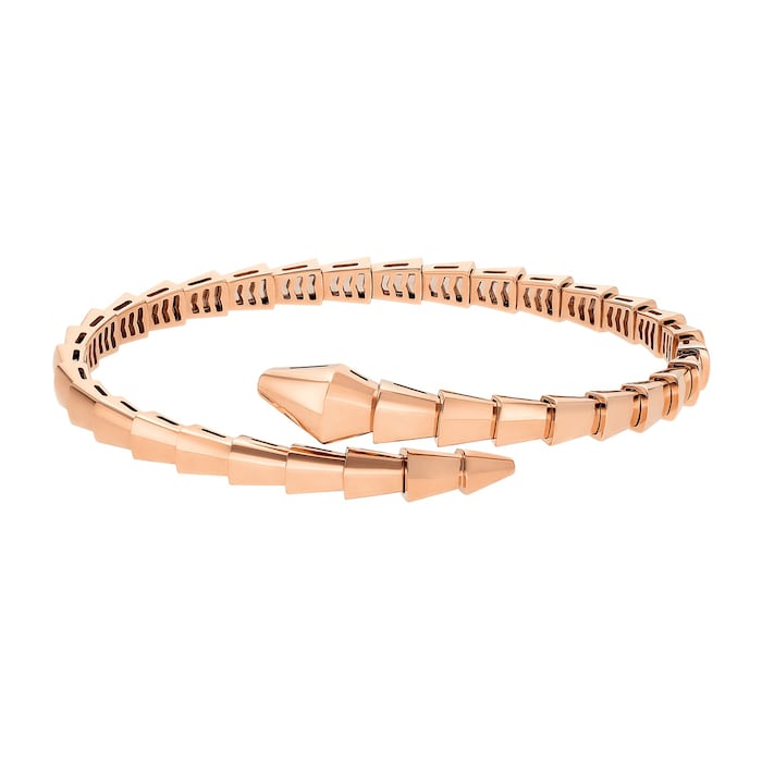 Bvlgari Jewelry 18k Rose Gold Serpenti Viper Bracelet Size Small