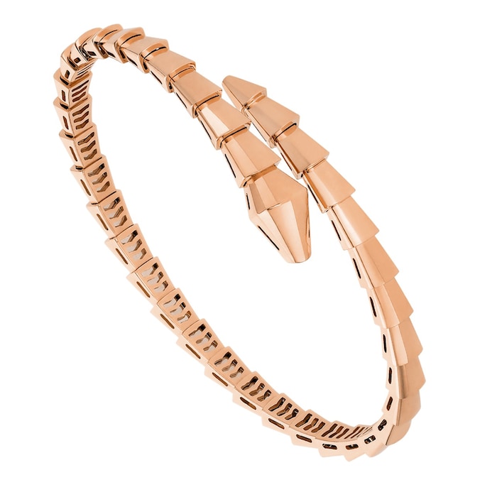 Bvlgari Jewelry 18k Rose Gold Serpenti Viper Bracelet Size Medium