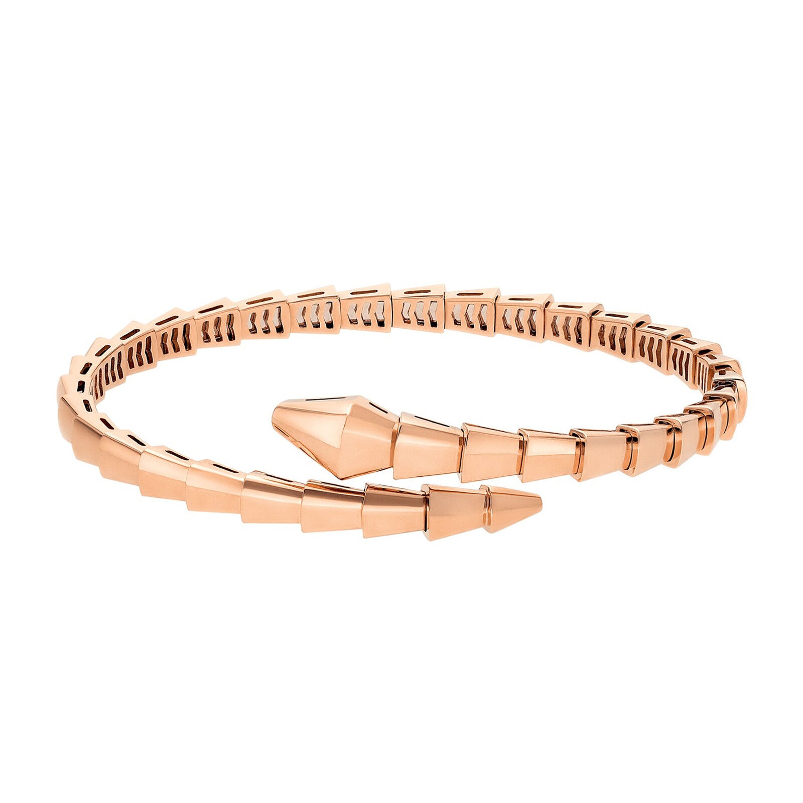 Bvlgari Jewelry 18k Rose Gold Serpenti Viper Bracelet Size Medium