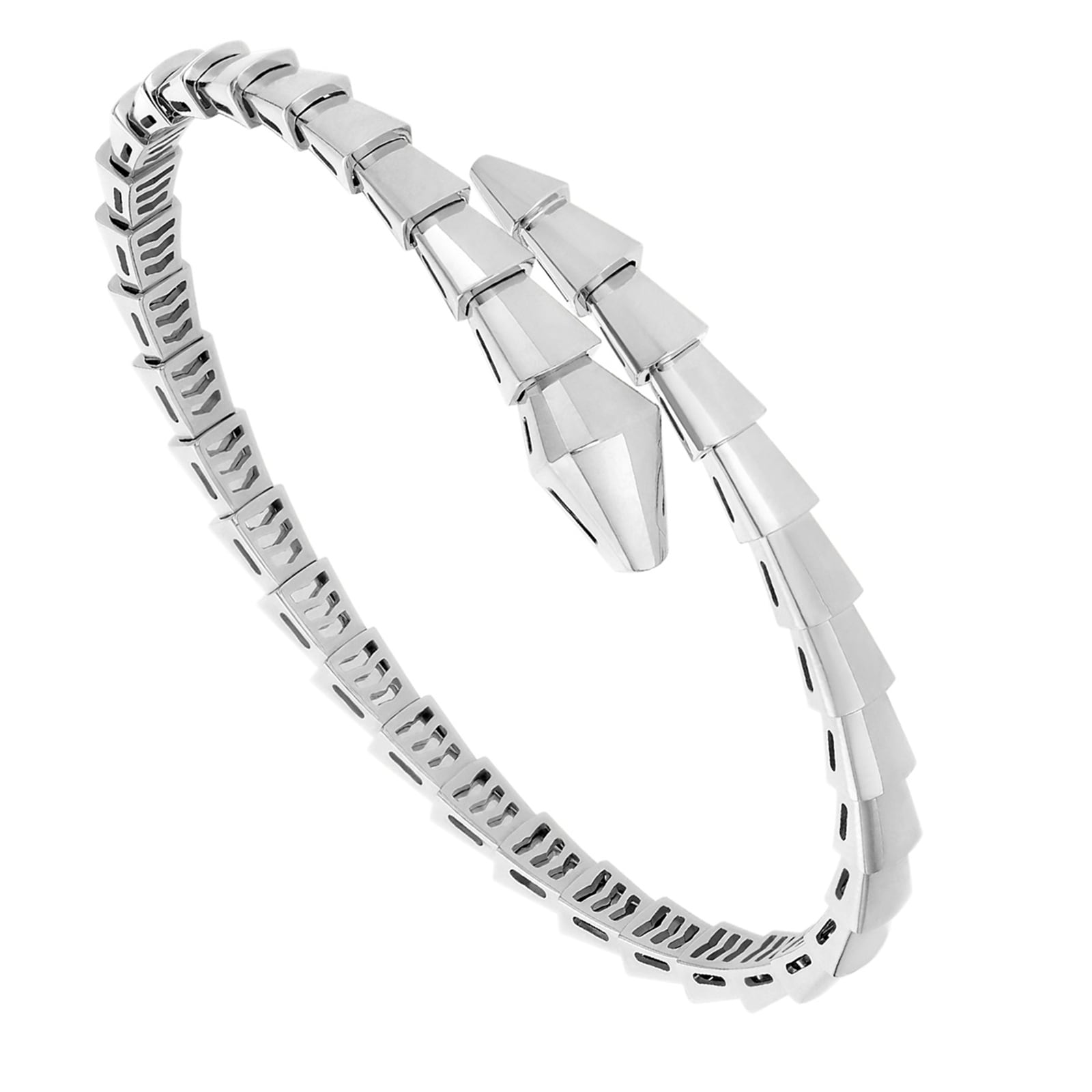 Bvlgari Jewelry 18k White Gold Serpenti Viper Bracelet Size Medium