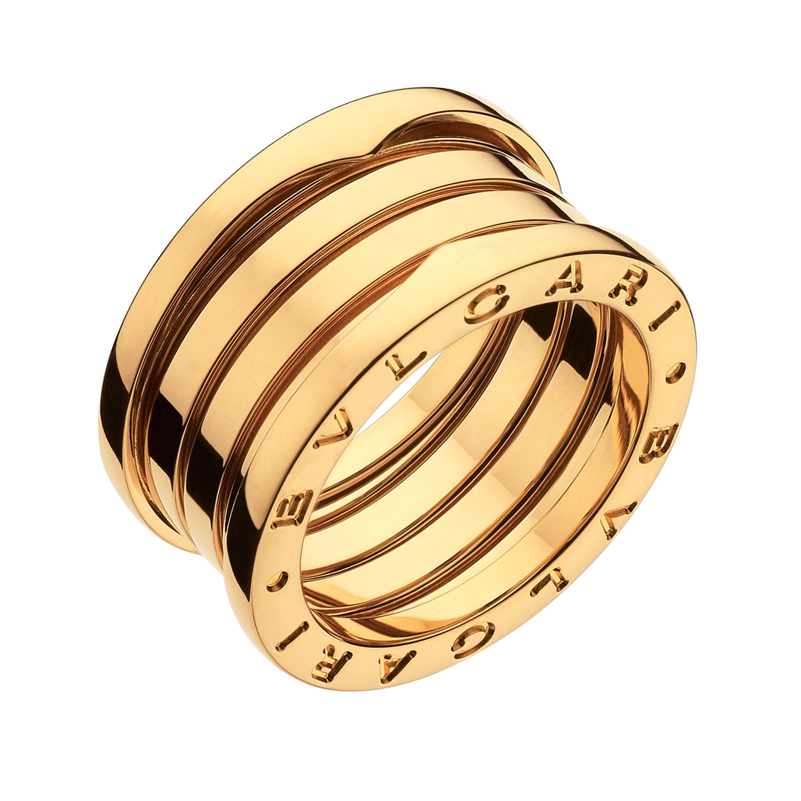 Bvlgari Jewelry 18k Yellow Gold B.ZERO1 4 Band Ring - Size 8.5