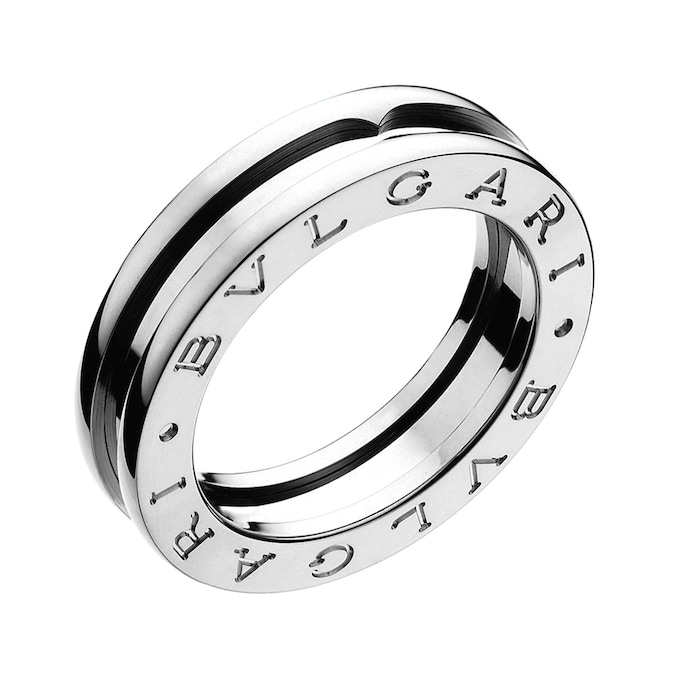 Bvlgari Jewelry 18k White Gold B.ZERO1 1 Band Ring - Size 11.25
