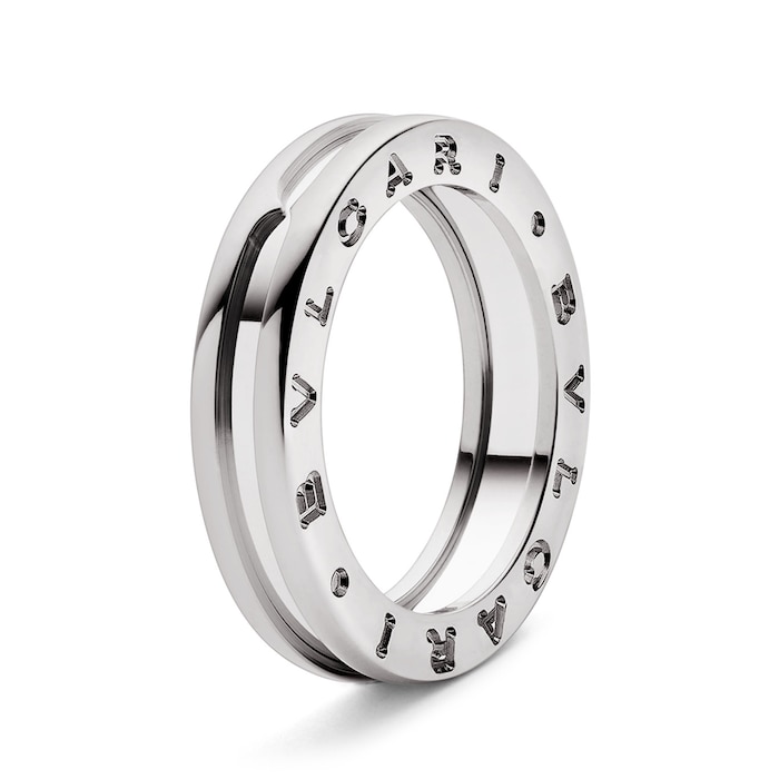 Bvlgari Jewelry 18k White Gold B.ZERO1 1 Band Ring - Size 11.25