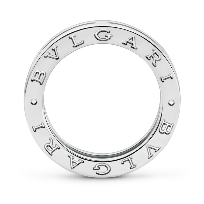 Bvlgari Jewelry 18k White Gold B.ZERO1 1 Band Ring - Size 11.25