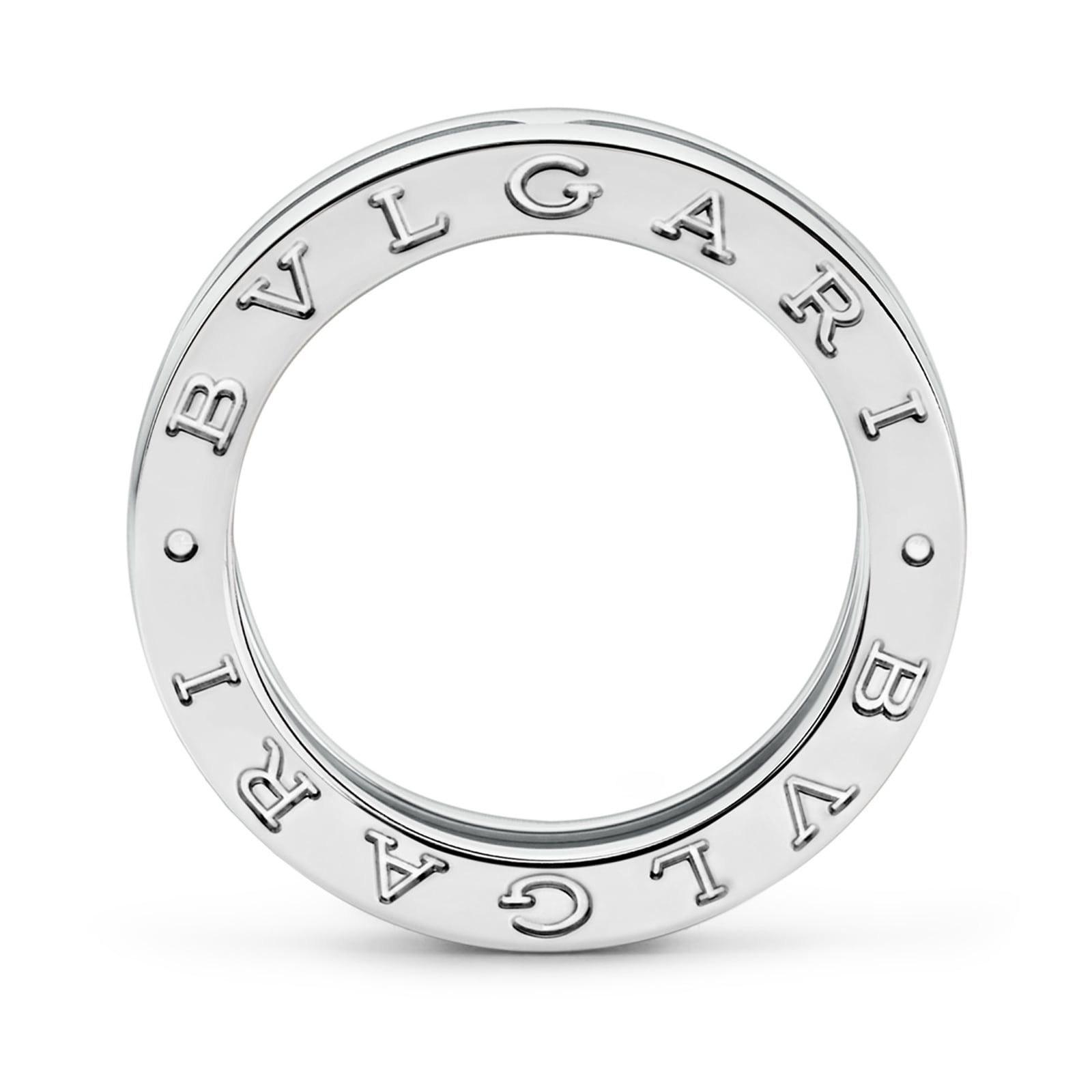 Bvlgari Jewelry 18k White Gold B.ZERO1 1 Band Ring - Size 11.25