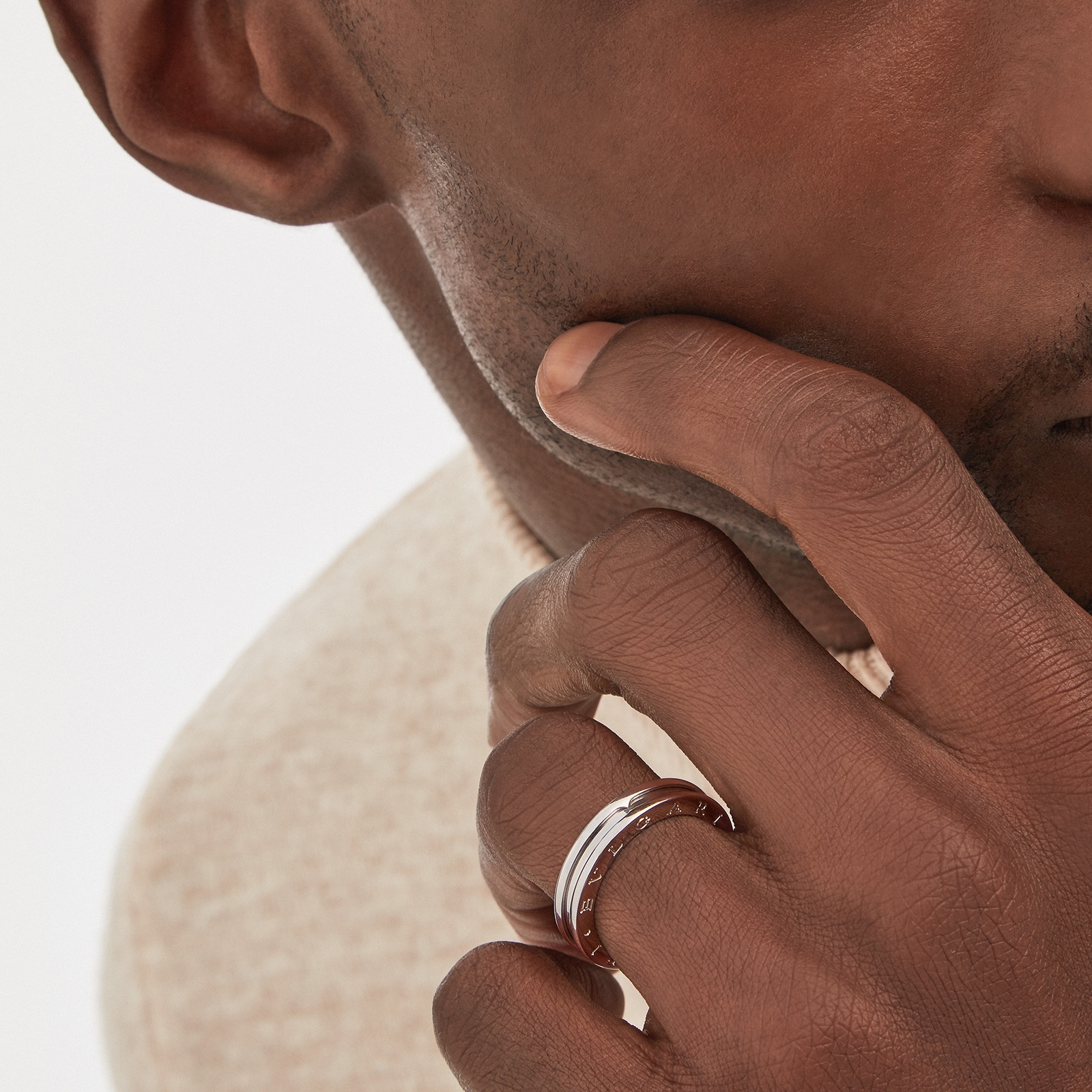 Bvlgari Jewelry 18k White Gold B.ZERO1 1 Band Ring - Size 11.25