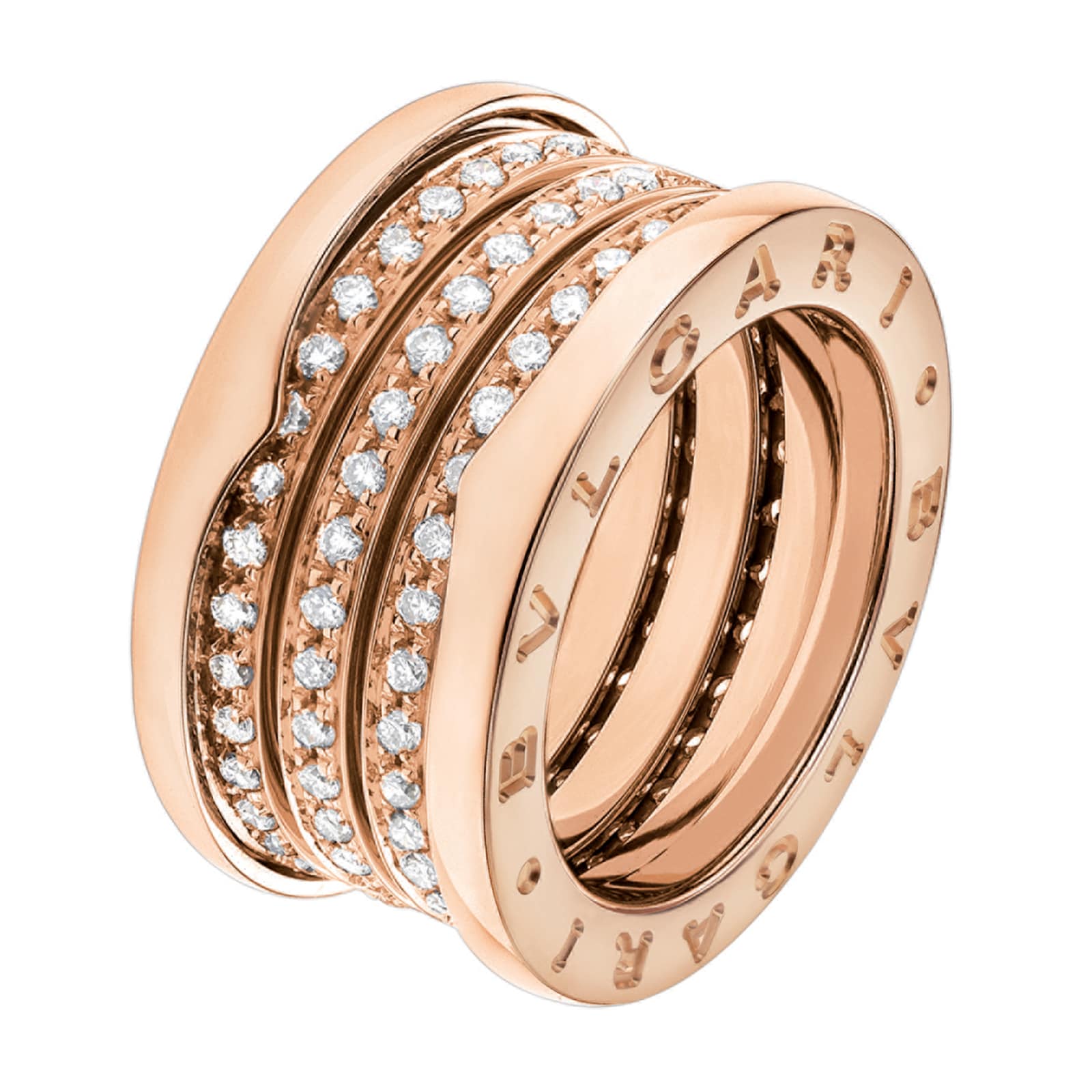 Bvlgari rose hotsell gold diamond ring