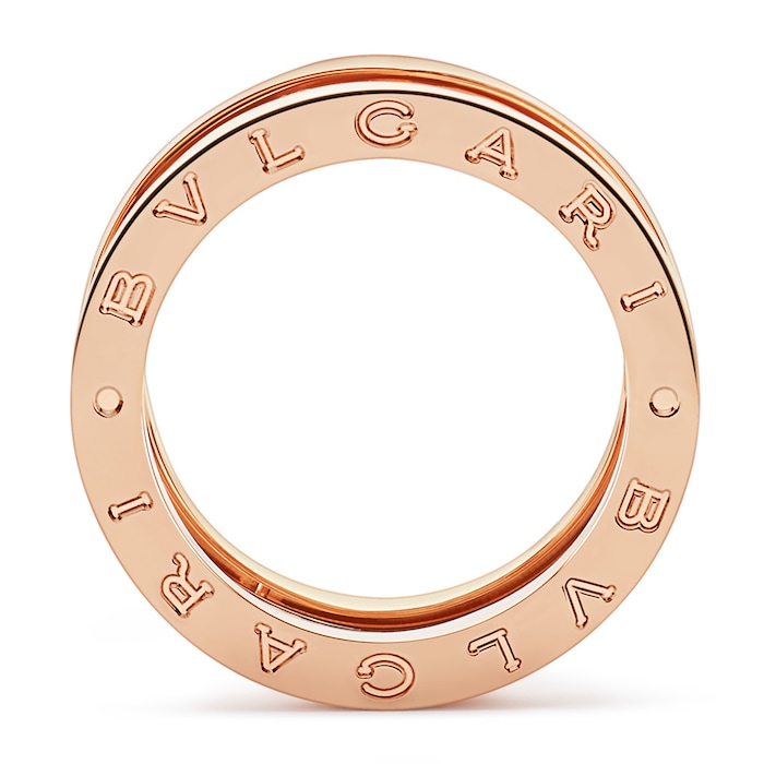 Bvlgari Jewelry 18k Rose Gold B.ZERO1 3 Band Ring - Size 5.75