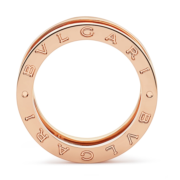 Bvlgari Jewelry 18k Rose Gold B.ZERO1 3 Band Ring - Size 6.5