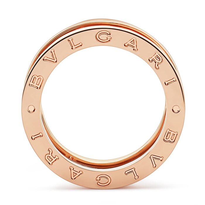 Bvlgari Jewelry 18k Rose Gold B.ZERO1 3 Band Ring - Size 8.25