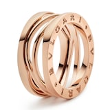 Bvlgari Jewelry 18k Rose Gold B.ZERO1 3 Band Ring - Size 9