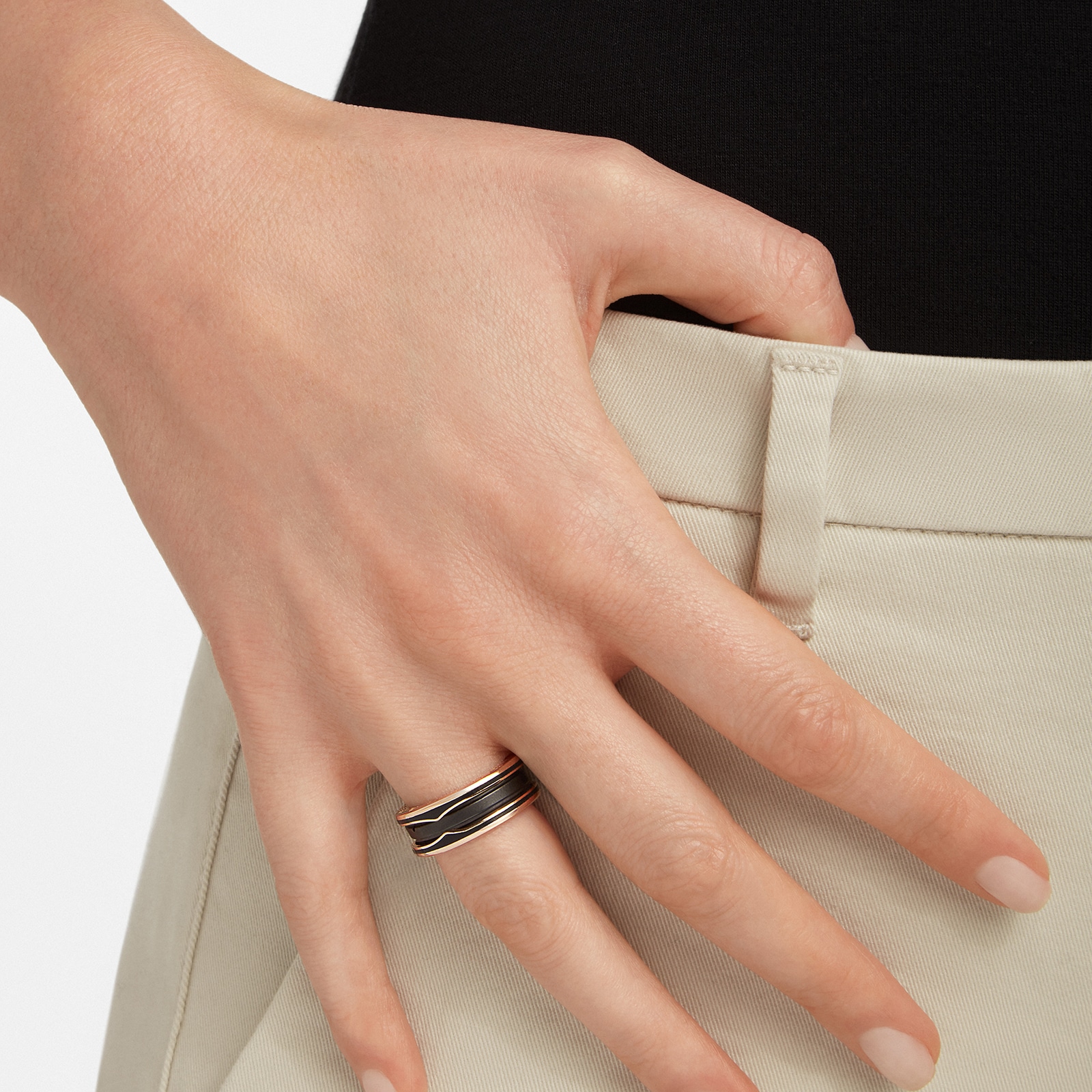 Bvlgari black hot sale ceramic ring