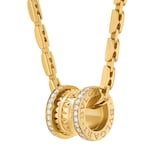 Bvlgari Jewelry 18k Yellow Gold B.ZERO1 0.29cttw Diamond Necklace 15-16 Inch