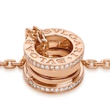 Bvlgari Jewelry 18k Rose Gold B.ZERO1 0.38cttw Diamond Necklace 21-24 Inch
