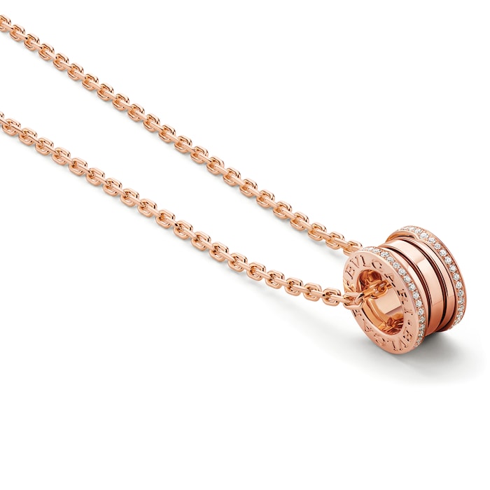 Rose gold B.zero1 Necklace with 0.38 ct Diamonds