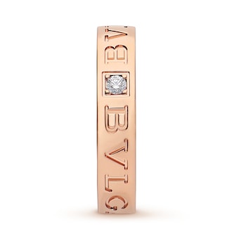 Bvlgari Jewelry 18k Rose Gold Bvlgari Bvlgari 0.04cttw Diamond Ring - Size 6.25