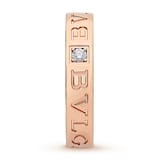 Bvlgari Jewelry 18k Rose Gold Bvlgari Bvlgari 0.04cttw Diamond Ring - Size 7