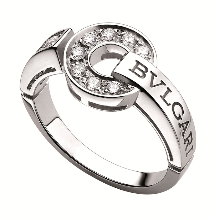 Bvlgari Jewelry 18k White Gold Bvlgari Bvlgari 0.28cttw Pave Diamond Ring - Size 6.25