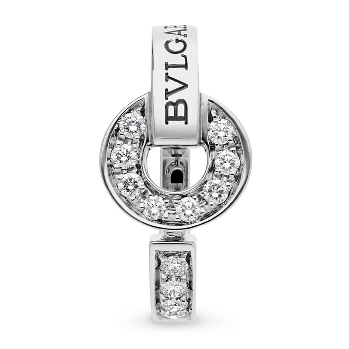 Bvlgari Jewelry 18k White Gold Bvlgari Bvlgari 0.28cttw Pave Diamond Ring - Size 6.25