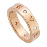 Bvlgari Jewelry 18k Rose Gold Bvlgari Bvlgari 0.20cttw Diamond Ring - Size 7