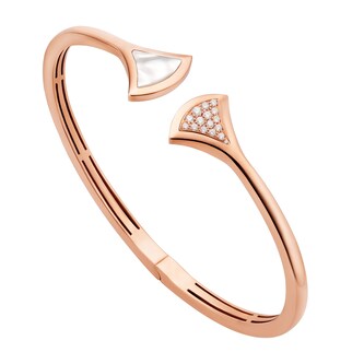 Bvlgari Jewelry 18k Rose Gold Divas' Dream 0.16cttw Diamond and Mother of Pearl Bracelet 17cm Bvlgari Jewelry 18k Rose Gold Divas' Dream 0.16cttw Diamond and Mother of Pearl Bracelet 17cm