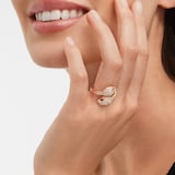 Bvlgari Jewelry 18k Rose Gold Serpenti Seduttori 0.57cttw Diamond and Rubellite Ring - Size 6.5