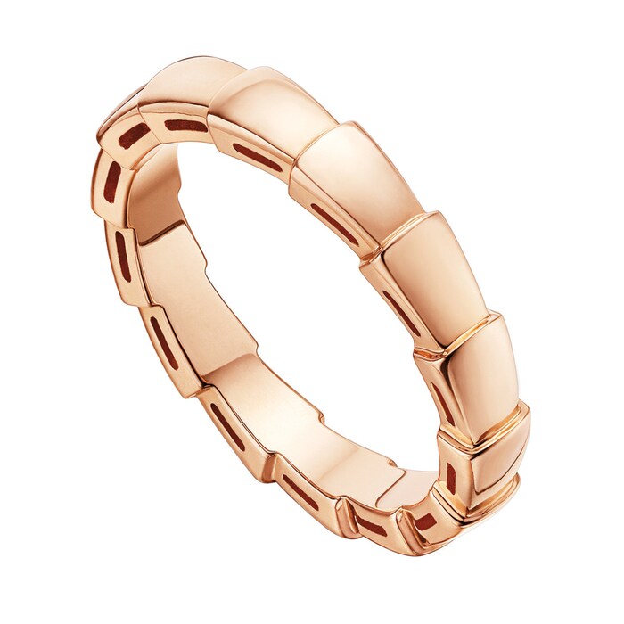 Bvlgari Jewelry 18k Rose Gold Serpenti Viper Ring - Size 6.5