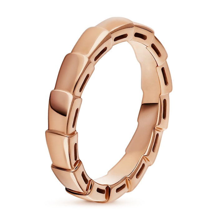 Bvlgari Jewelry 18k Rose Gold Serpenti Viper Ring - Size 6.5