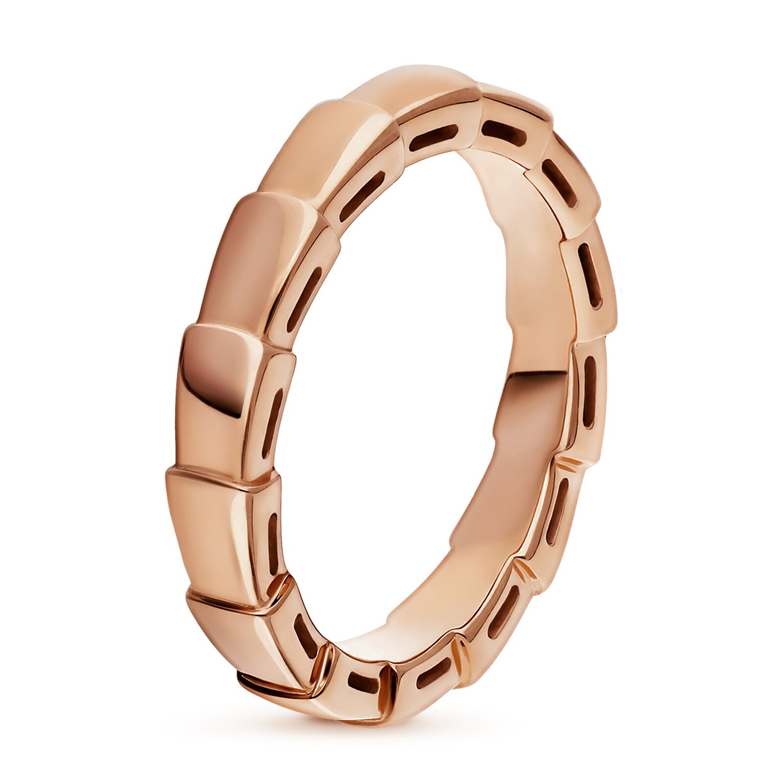 Bvlgari Jewelry 18k Rose Gold Serpenti Viper Ring - Size 7